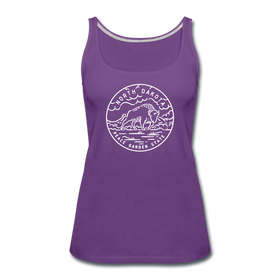 North Dakota Women’s Tank Top - State Design Women’s North Dakota Tank Top - purple