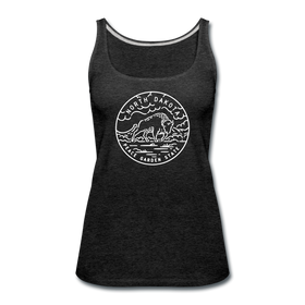 North Dakota Women’s Tank Top - State Design Women’s North Dakota Tank Top - charcoal gray