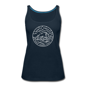 North Dakota Women’s Tank Top - State Design Women’s North Dakota Tank Top - deep navy