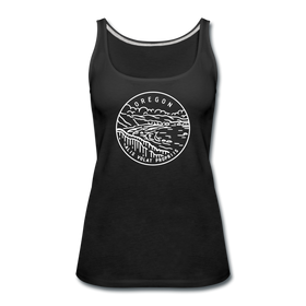 Oregon Women’s Tank Top - State Design Women’s Oregon Tank Top - black