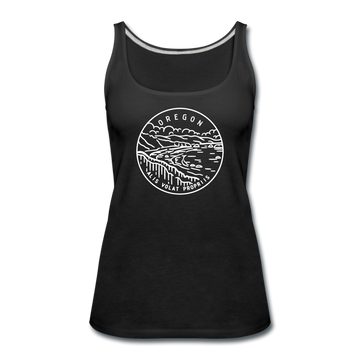 Oregon Women’s Tank Top - State Design Women’s Oregon Tank Top - black