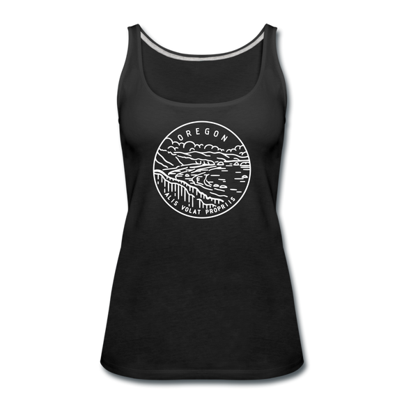 Oregon Women’s Tank Top - State Design Women’s Oregon Tank Top - black