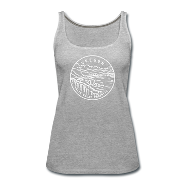 Oregon Women’s Tank Top - State Design Women’s Oregon Tank Top - heather gray