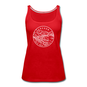 Oregon Women’s Tank Top - State Design Women’s Oregon Tank Top - red