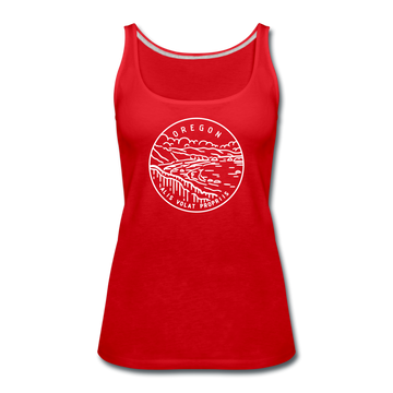 Oregon Women’s Tank Top - State Design Women’s Oregon Tank Top - red
