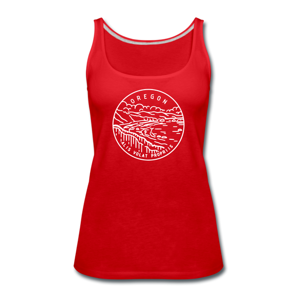 Oregon Women’s Tank Top - State Design Women’s Oregon Tank Top - red