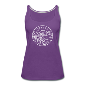 Oregon Women’s Tank Top - State Design Women’s Oregon Tank Top - purple