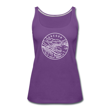 Oregon Women’s Tank Top - State Design Women’s Oregon Tank Top - purple