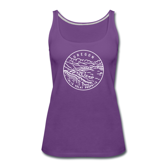 Oregon Women’s Tank Top - State Design Women’s Oregon Tank Top - purple
