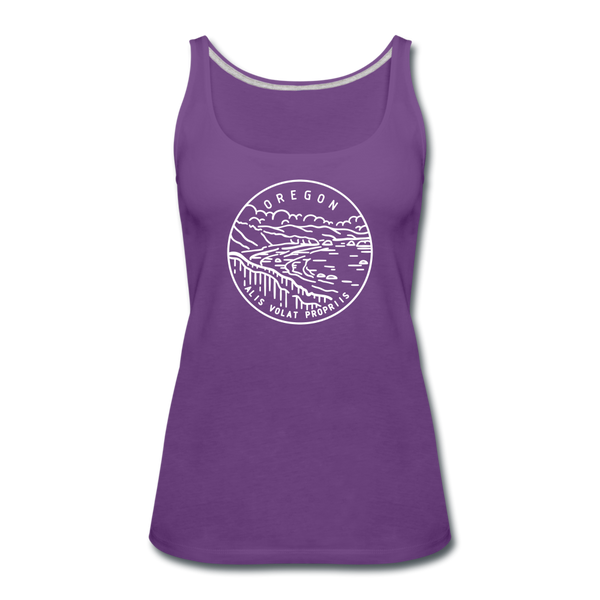 Oregon Women’s Tank Top - State Design Women’s Oregon Tank Top - purple