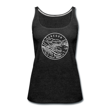 Oregon Women’s Tank Top - State Design Women’s Oregon Tank Top - charcoal gray