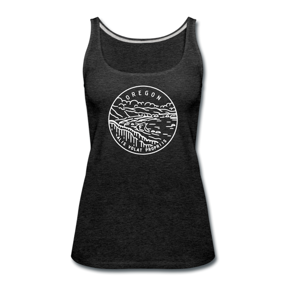 Oregon Women’s Tank Top - State Design Women’s Oregon Tank Top - charcoal gray