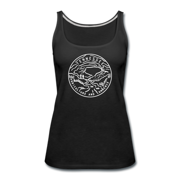 Tennessee Women’s Tank Top - State Design Women’s Tennessee Tank Top - black