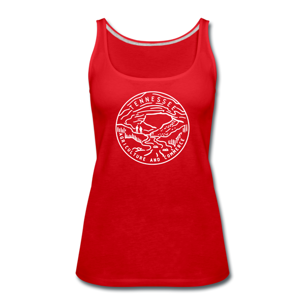 Tennessee Women’s Tank Top - State Design Women’s Tennessee Tank Top - red