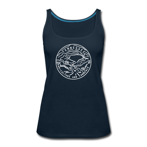 Tennessee Women’s Tank Top - State Design Women’s Tennessee Tank Top - deep navy