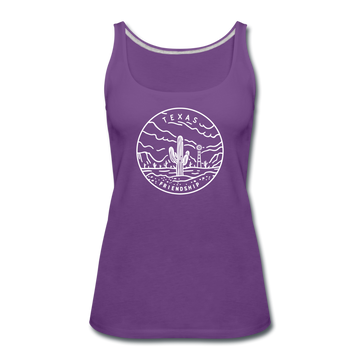 Texas Women’s Tank Top - State Design Women’s Texas Tank Top - purple