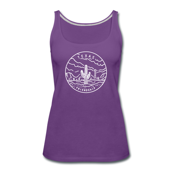 Texas Women’s Tank Top - State Design Women’s Texas Tank Top - purple