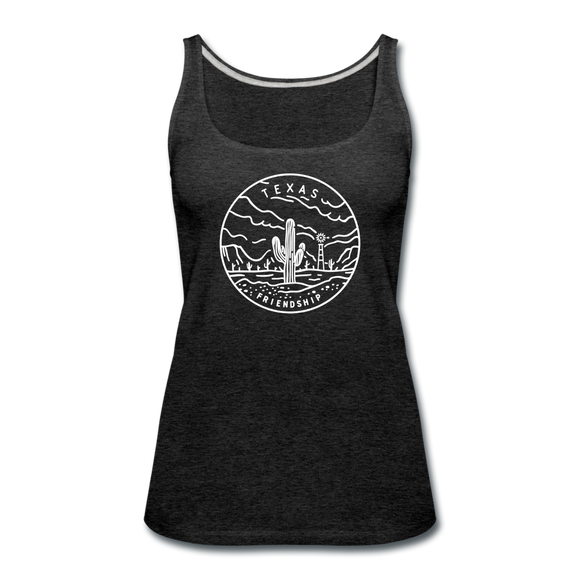 Texas Women’s Tank Top - State Design Women’s Texas Tank Top - charcoal gray