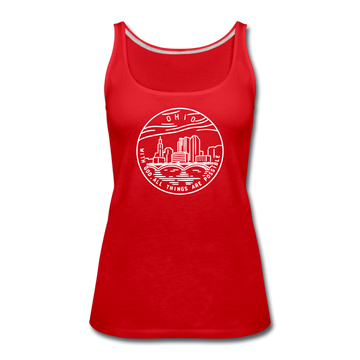 Ohio Women’s Tank Top - State Design Women’s Ohio Tank Top - red