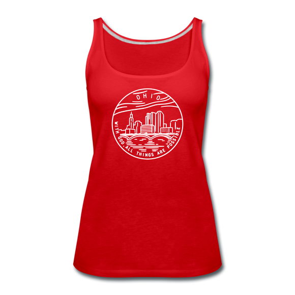 Ohio Women’s Tank Top - State Design Women’s Ohio Tank Top - red
