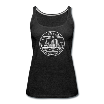 Ohio Women’s Tank Top - State Design Women’s Ohio Tank Top - charcoal gray