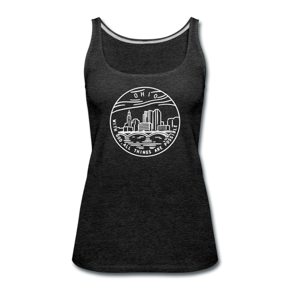 Ohio Women’s Tank Top - State Design Women’s Ohio Tank Top - charcoal gray