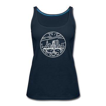 Ohio Women’s Tank Top - State Design Women’s Ohio Tank Top - deep navy