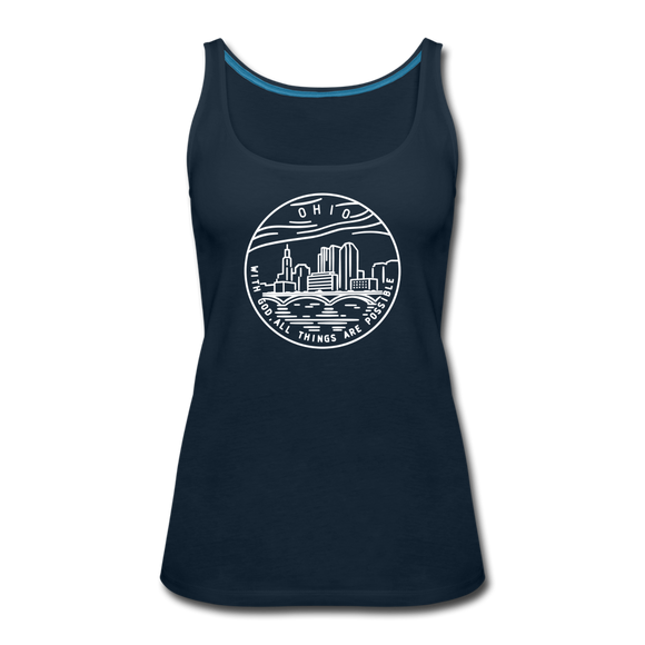 Ohio Women’s Tank Top - State Design Women’s Ohio Tank Top - deep navy