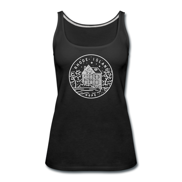 Rhode Island Women’s Tank Top - State Design Women’s Rhode Island Tank Top - black