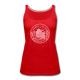 Rhode Island Women’s Tank Top - State Design Women’s Rhode Island Tank Top - red