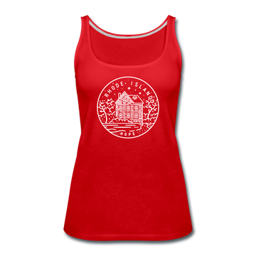 Rhode Island Women’s Tank Top - State Design Women’s Rhode Island Tank Top - red