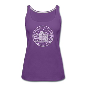 Rhode Island Women’s Tank Top - State Design Women’s Rhode Island Tank Top - purple