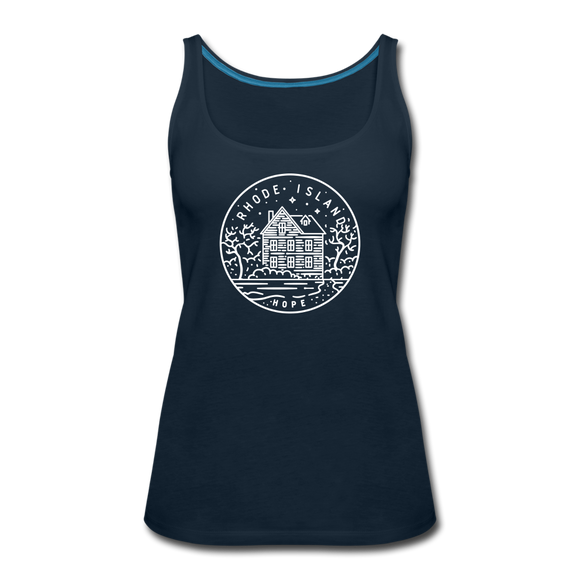 Rhode Island Women’s Tank Top - State Design Women’s Rhode Island Tank Top - deep navy