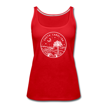 South Carolina Women’s Tank Top - State Design Women’s South Carolina Tank Top - red