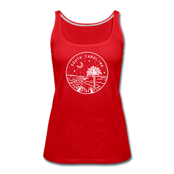 South Carolina Women’s Tank Top - State Design Women’s South Carolina Tank Top - red