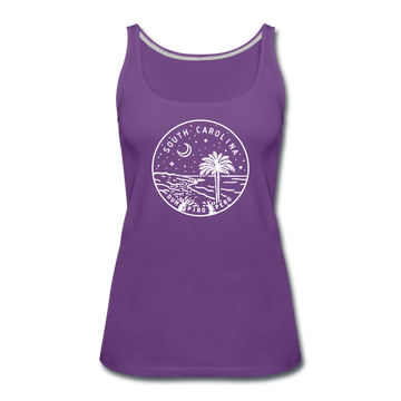 South Carolina Women’s Tank Top - State Design Women’s South Carolina Tank Top - purple