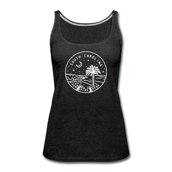 South Carolina Women’s Tank Top - State Design Women’s South Carolina Tank Top - charcoal gray