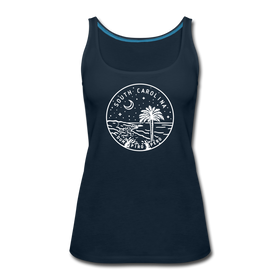 South Carolina Women’s Tank Top - State Design Women’s South Carolina Tank Top - deep navy