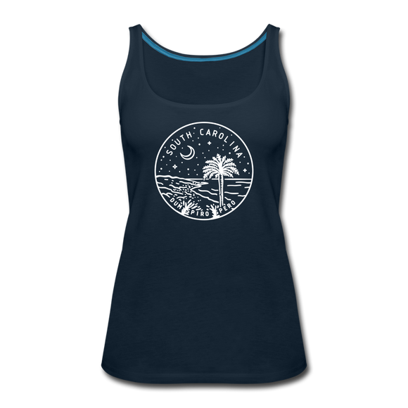 South Carolina Women’s Tank Top - State Design Women’s South Carolina Tank Top - deep navy