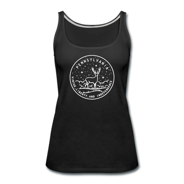 Pennsylvania Women’s Tank Top - State Design Women’s Pennsylvania Tank Top - black