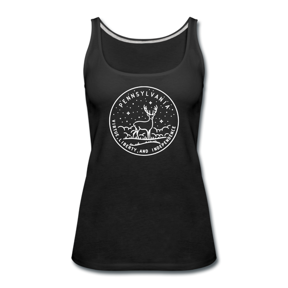 Pennsylvania Women’s Tank Top - State Design Women’s Pennsylvania Tank Top - black