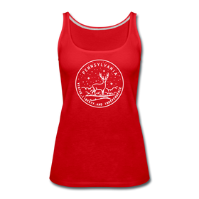 Pennsylvania Women’s Tank Top - State Design Women’s Pennsylvania Tank Top - red