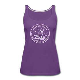 Pennsylvania Women’s Tank Top - State Design Women’s Pennsylvania Tank Top - purple