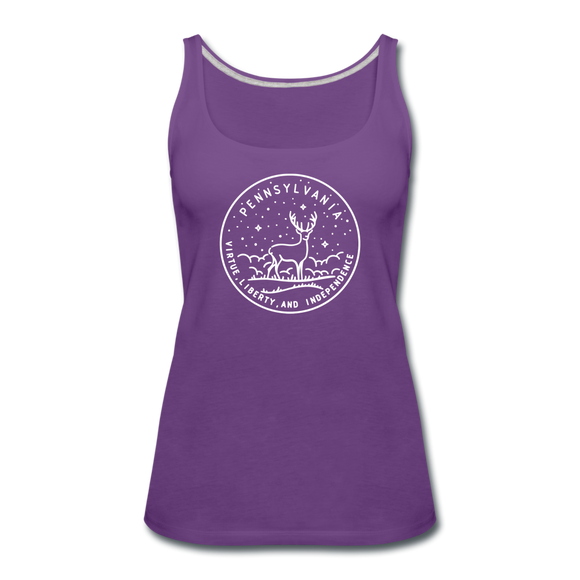 Pennsylvania Women’s Tank Top - State Design Women’s Pennsylvania Tank Top - purple