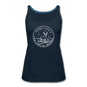 Pennsylvania Women’s Tank Top - State Design Women’s Pennsylvania Tank Top - deep navy