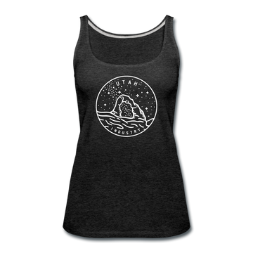 Utah Women’s Tank Top - State Design Women’s Utah Tank Top - charcoal gray