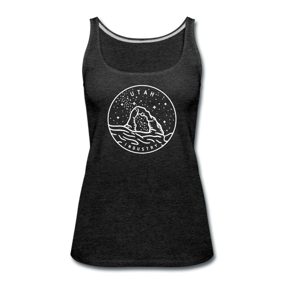 Utah Women’s Tank Top - State Design Women’s Utah Tank Top - charcoal gray
