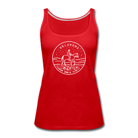 Oklahoma Women’s Tank Top - State Design Women’s Oklahoma Tank Top - red