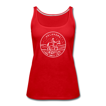 Oklahoma Women’s Tank Top - State Design Women’s Oklahoma Tank Top - red