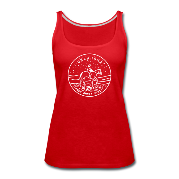 Oklahoma Women’s Tank Top - State Design Women’s Oklahoma Tank Top - red